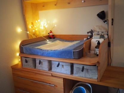 Naturholz Wickelauflage mit Ablage