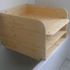 Wickelaufsatz für Badewanne mit Ablage und Zwischenboden aus Holz