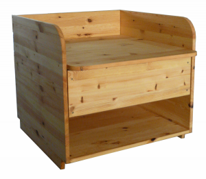 Wickelaufsatz für Badewanne mit Schublade