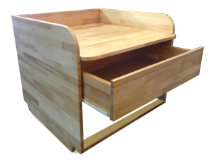 Wickelaufsatz mit Schublade aus Holz