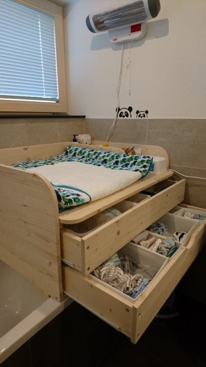 Holzwickelaufsatz Badewanne
