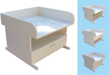 Changing unit for bathtub