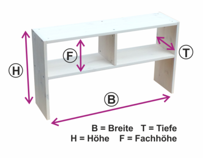 Aufsetzregal Größe