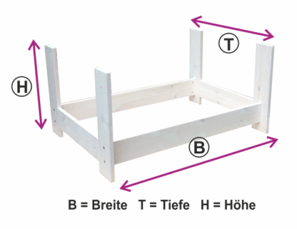 Untergestell Größe