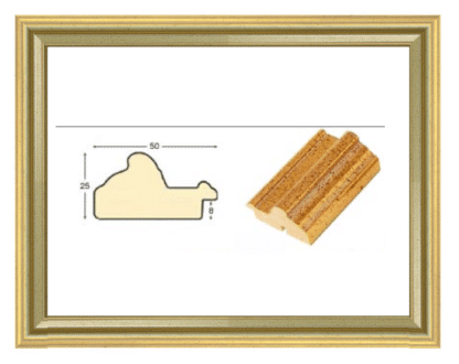 Rahmenprofil gold Wandvitrine