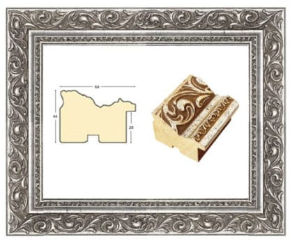 barockes silbernes Profil